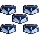 Cumpara ieftin Set 5 lampi cu incarcare solara, cu senzori de amurg, miscare si lumina, 3 trepte de iluminare, 114 x LED,APF