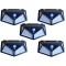 Set 5 lampi cu incarcare solara, cu senzori de amurg, miscare si lumina, 3 trepte de iluminare, 114 x LED,APF