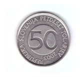 Moneda Slovenia 50 tolarjev 2003, stare foarte buna, curata