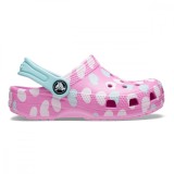 Saboti Crocs Classic Toddler Easy Icon Clog Roz - Taffy Pink/Multi