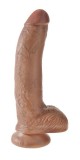 Dildo Realist King Cock 21 cm With Balls Caramel