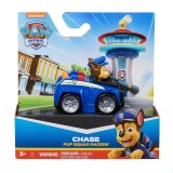 PATRULA CATELUSILOR PUP SQUAD RACERS VEHICUL CU FIGURINA CHASE, Spin Master