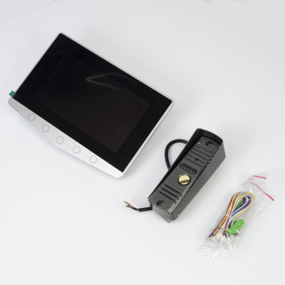 Interfon video inteligent PNI VP6022 cu 1 monitor, ecran tactil 7 inch 1080p, slot card, IP65 foto