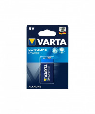 Baterie Varta LongLife Power 9V 6F22 6LR61 Alcalina,Cod:4922 foto