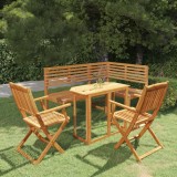 Cumpara ieftin Set mobilier bistro, 4 piese, lemn masiv de acacia