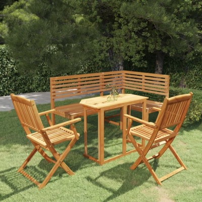 Set mobilier bistro, 4 piese, lemn masiv de acacia GartenMobel Dekor foto