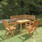 vidaXL Set mobilier bistro, 4 piese, lemn masiv de acacia 3057863