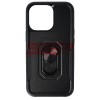 Husa iPhone 13 Pro, TPU+PC, Shockproof, Ring Stand, Negru
