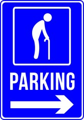 Elderly Parking Only Sign foto