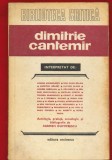 Dimitrie Cantemir "Interpretat de ..." - Editura EMinescu 1977