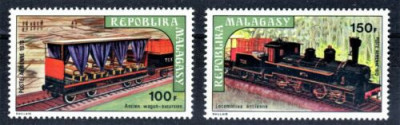 Madagascar 1973 - Locomotive, cai ferate, serie neuzata foto