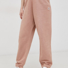 Reebok Classic pantaloni de bumbac H49296 femei, culoarea roz, material uni H49296-CANCOR