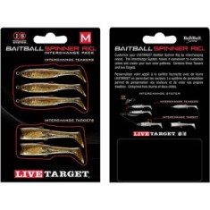 Rezerva Spinnerbait Live Target Baitball Spinner Rig, Medium, Dark Amber / Gold, 5buc/pac foto