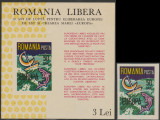 1966 Romania Exil - Europa colita + timbru rezistenta anticomunista Emisiunea 43