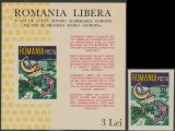 1966 Romania Exil - Europa colita + timbru rezistenta anticomunista Emisiunea 43