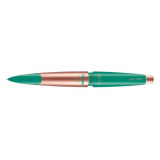 Creion Mecanic MILAN Copper, Mina de 0.5 mm, Radiera inclusa, Corp din Plastic Verde cu Decoratiuni Aramii, Creioane Mecanice, Creion Mecanic cu Mina,