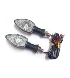 Set 2 Semnalizari LED Universale Moto si Scuter, Compatibil Moretti, 12V, 1000LM, M10, Lupa, Lumina Galbena, Sticla Clara, TM MOTORCYCLE PARTS, GY6