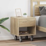 vidaXL Noptieră 2 pcs Stejar Sonoma 40,5 x 40 x 48 cm Lemn compozit 891061