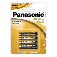 Baterie Panasonic Alkaline Power AAA R3 1,5V alcalina LR03APB/4BP set 4 buc.