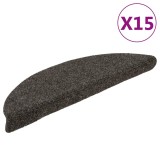Cumpara ieftin Covorașe pentru scări autoadezive, 15 buc., 56x17x3 cm, antracit, semirotunde