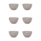 Set boluri, 6 piese, 300 ml, Plastic, Bej