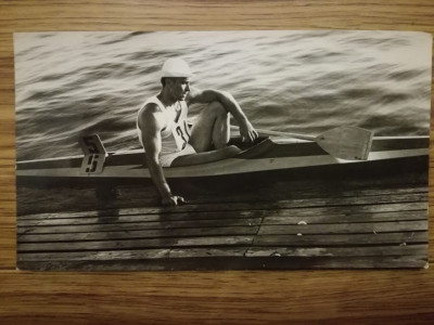 1966, Foto originală Aurel Vernescu, semifinală Grunau - Berlin, caiac canoe foto