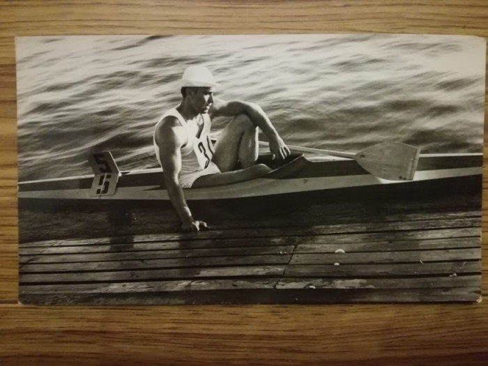 1966, Foto originală Aurel Vernescu, semifinală Grunau - Berlin, caiac canoe