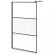 Perete cabina dus walk-in negru 115x195 cm sticla ESG semi-mata