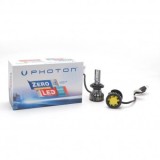 Kit 2 Becuri LED H7 Photon Zero, 6000K, 12V, Mini cu Ventilator, Alb Xenon, Auto Faza Lunga/Scurta/Ceata
