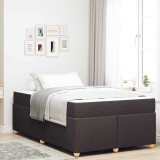 Cumpara ieftin Cadru de pat cu saltea Maro inchis 120 x 200 cm tesatura