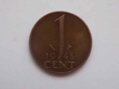 1 cent 1948 Olanda foto