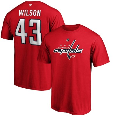Washington Capitals tricou de bărbați Tom Wilson #43 Stack Logo Name &amp;amp;amp; Number - XL foto
