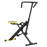 SPORTNOW Aparat Total Crunch Pliabil cu Scaun Reglabil, din Metal și Plastic, 57x105x115 cm, Galben | Aosom Romania