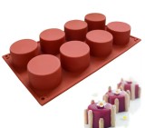 Cumpara ieftin Forma silicon 8 cavitati 6x6 cm pentru prajituri, briose, termorezistenta, antiaderenta