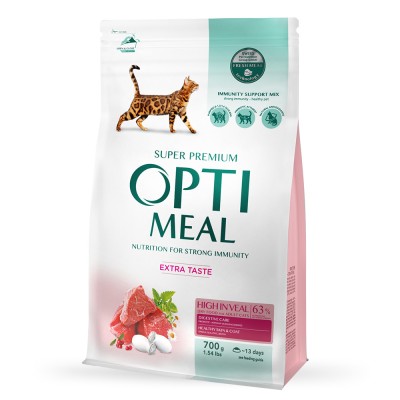 Optimeal Hrana uscata pisici adulte - cu Vita, 0,7kg foto