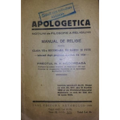 APOLOGETICA - NOTIUNI DE FILOSOFIE A RELIGIUNII