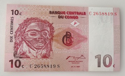 Congo - 10 Centimes 1997 foto