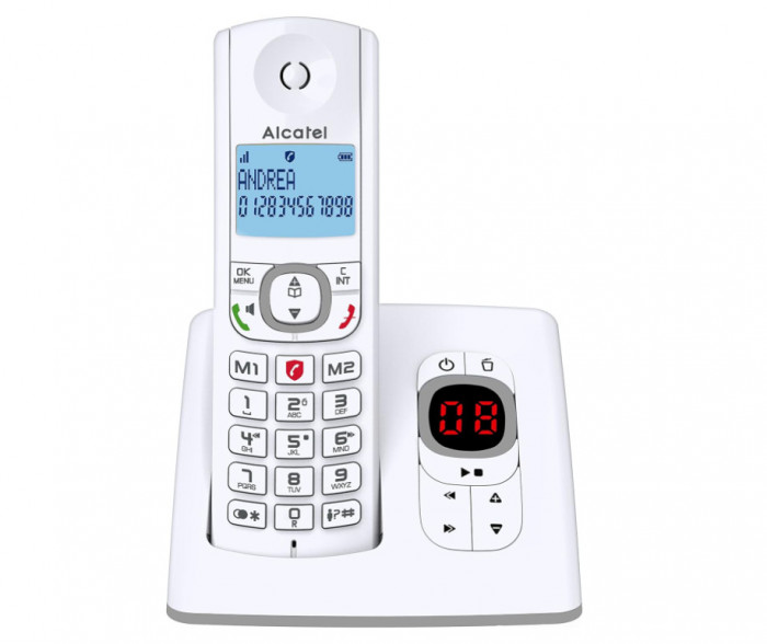 Telefon fara fir Alcatel Classic F530 DECT, alb - SECOND