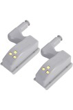 Cumpara ieftin Set 2 Lampi LED cu Senzor Inteligent pentru Balamale Bucatarie, Dulap, Noptiere, 3 LED-uri, 12V, Bat