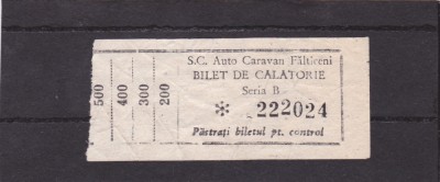BILET VECHI - AUTOBUZ S.C. AUTO CARAVAN FALTICENI foto