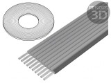 Cablu Bandă 0,635mm 12x30AWG Neecranat Gri 100FT