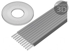 Cablu bandă neecranat gri 0,635mm 26x30AWG 30m