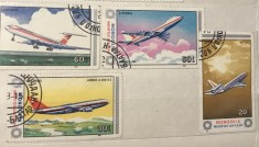 (A) Timbre straine serii tematica Tehnica Avioane Mongolia