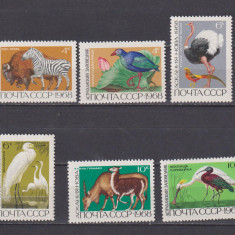 RUSIA U.R.S.S. 1968 FAUNA MI:3545-3550 MNH