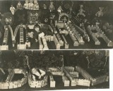 A4558N Copii cu jucării, Rom&acirc;nia, fotomontaj, perioada interbelică, lot de 2 fotografii
