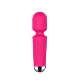 Vibrator Masaj Luna Small 20 Moduri Vibratii+8 Intensitati de Viteza, USB, Silicon, Roz, 15 cm, Passion Labs