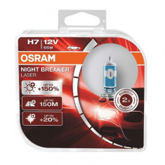 Becuri Osram H7 12v 55w Px26d Night Breaker Laser, Generatia Urmatoare + 150%, 2 Buc 64210NL-HCB