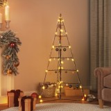 Brad de Crăciun din metal pentru decor, negru, 140 cm