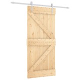 Cumpara ieftin Usa glisanta cu set de feronerie 95x210 cm, lemn masiv de pin