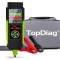 Tester auto Topdiag BT400 4 in 1, test baterie, tensiune pini OBD2, pierderi curent, asistenta inlocuire acumulator, cranking, incarcare, 12V/24V